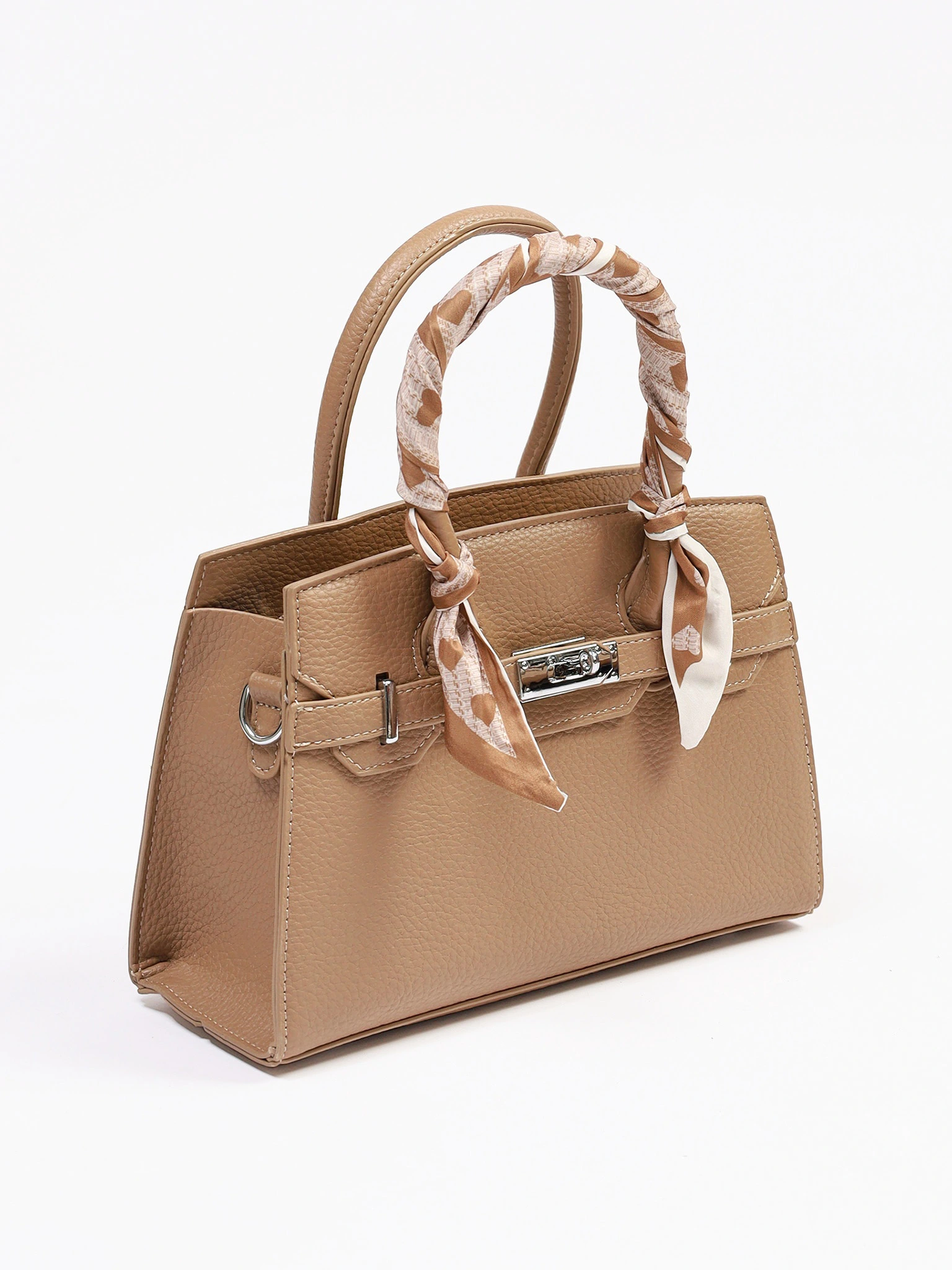 Сумка-тоут  с декоративным платком в ассортименте